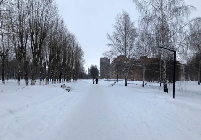 В Нижнекамске идет снег, 5 градусов мороза