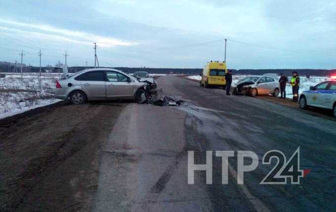 Около Нижнекамска два водителя пострадали в ДТП