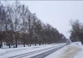 В Нижнекамске ликвидируют последствия весеннего снегопада