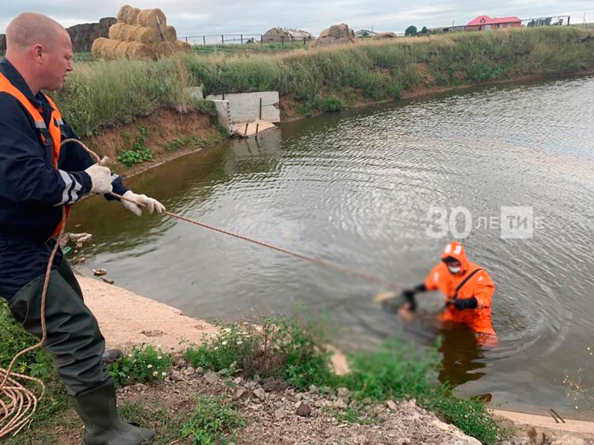 В Татарстане утонул трактор с водителем