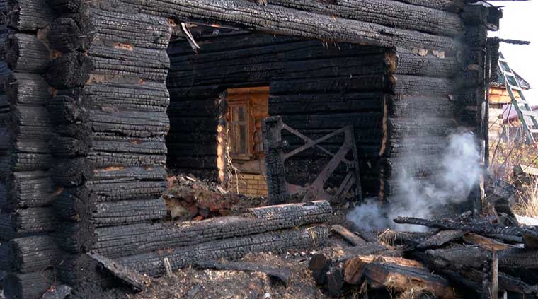 Под Нижнекамском сгорел частный дом