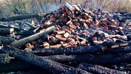 В Нижнекамском районе дотла сгорел дом