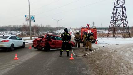 На Соболековской трассе в Нижнекамске столкнулись «Шевроле» и «Лада»