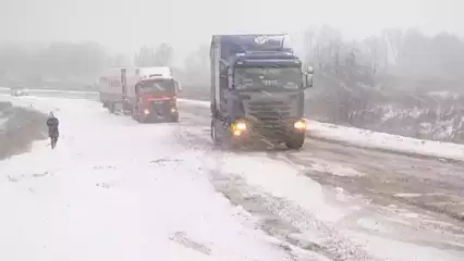 В Татарстане из-за метели временно ограничили движение на федеральных трассах