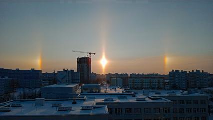 В Нижнекамске заметили необычное атмосферное явление