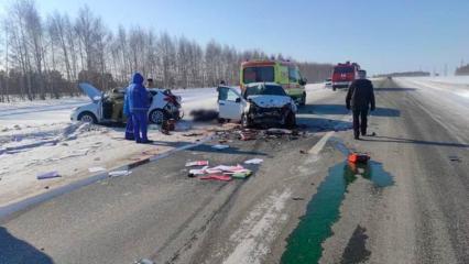 Появилось видео с места ДТП в Татарстане, в котором погибли 4 человека