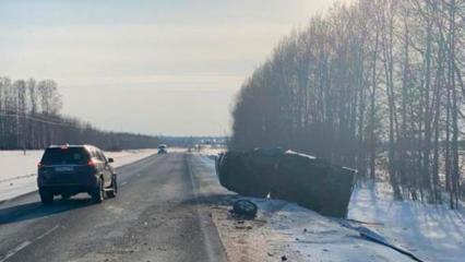 Под Нижнекамском водитель внедорожника повалил на бок «ГАЗель»