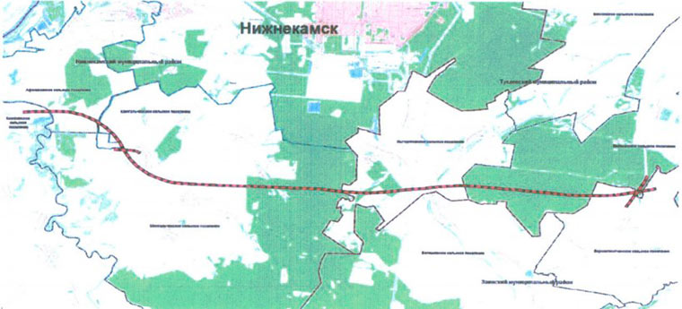 Под строительство дороги в обход Нижнекамска отдадут 67 участков в Нижнекамском районе