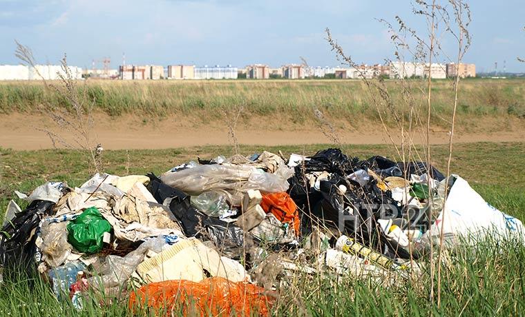 В Нижнекамске напротив Корабельной рощи горожане устроили свалку