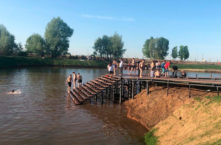 Нижнекамский исполком: купаться в пруду экопарка на Красном Ключе запрещено