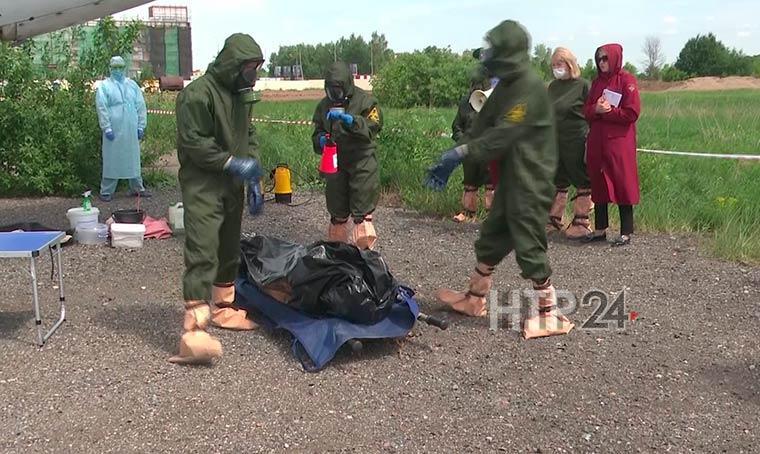 В аэропорту «Бегишево» прошли масштабные противовирусные учения