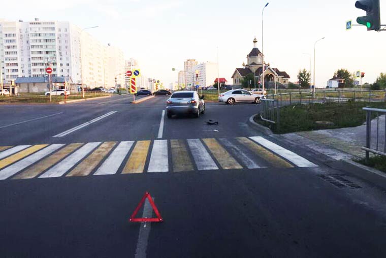 Момент наезда на мальчика на самокате в Челнах попал на видео