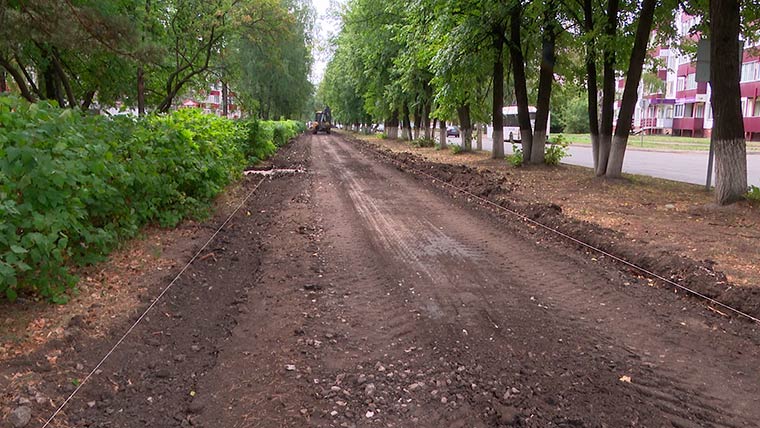 В Нижнекамске строится специальная дорога для слабовидящих