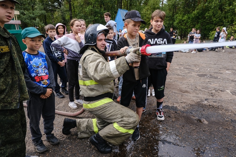 Самостоятельное поражение мишени напором воды из пожарного ствола