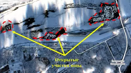 ГИМС предупредила об открытых участках воды на Каме в районе нижнего бьефа Нижнекамской ГЭС.