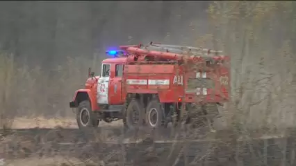 Под Нижнекамском добровольная пожарная команда потушила загоревшуюся баню