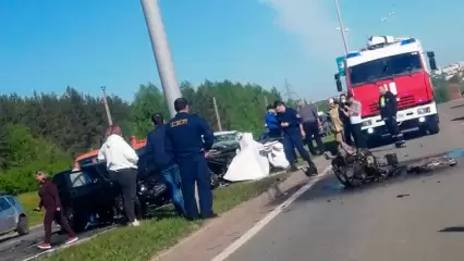 В массовом ДТП на Соболековской трассе в Нижнекамске погиб человек