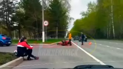 В Нижнекамске мотоциклист получил травмы в ДТП