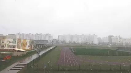 В Нижнекамске прошёл снегопад