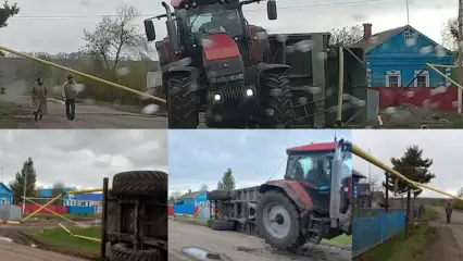 В Татарстане жители более сотни домов остались без газа из-за снесшего трубу трактора