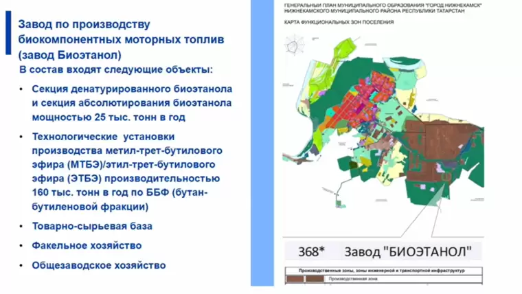 «Татнефть» планирует построить в Нижнекамске завод по производству биокомпонентов моторных топлив