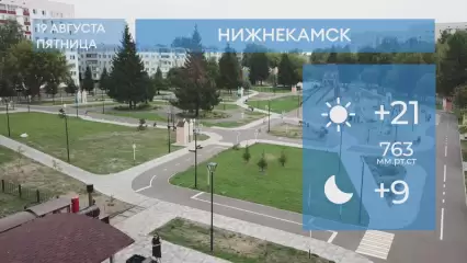 Прогноз погоды в Нижнекамске на 19-е августа 2022 года