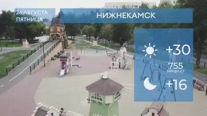 Прогноз погоды в Нижнекамске на 26-е августа 2022 года