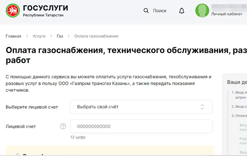 На портале госуслуг РТ вновь доступны оплата газа и передача показаний счетчика