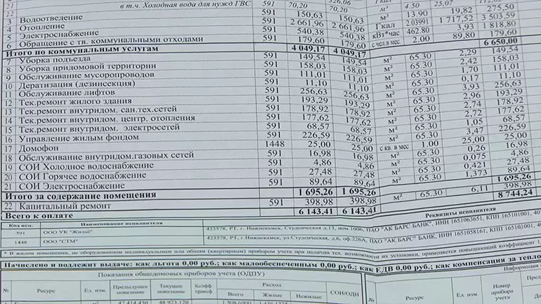 Жители Нижнекамска и района опасаются появления новой строки в квитанциях за услуги ЖКХ