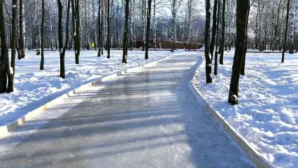 В нижнекамском парке появится ледовая дорожка с гирляндами