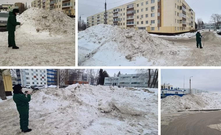 Экологи нашли в Нижнекамске две снежные свалки