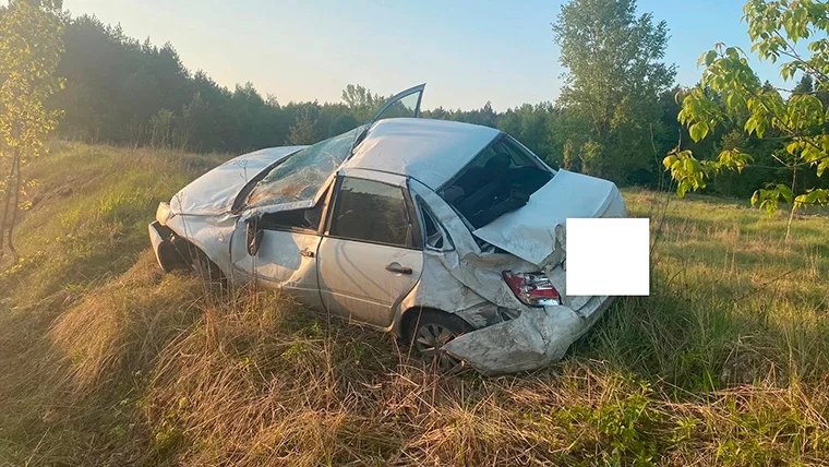 В промзоне Нижнекамска водитель «Гранты» вылетел в кювет