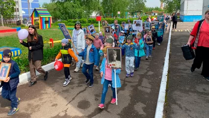 Нижнекамские дошколята приняли участие в акции «Бессмертный полк»