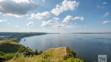 На Волге в Татарстане села на мель баржа с солью