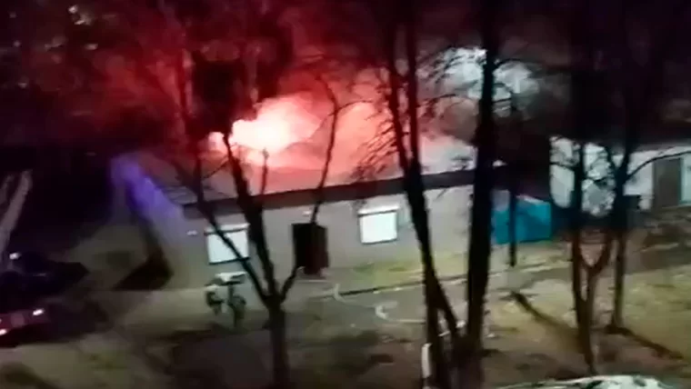 Появилось видео пожара в нижнекамской сауне