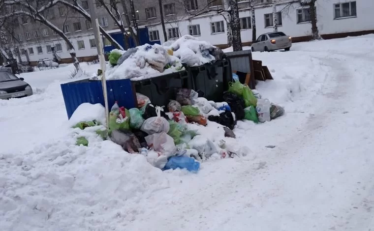 «Гринта» объяснила задержки в вывозе ТБО в Нижнекамске снежными завалами