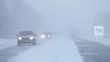 На участке М-5 в Татарстане введено ограничение движения из-за погодных условий