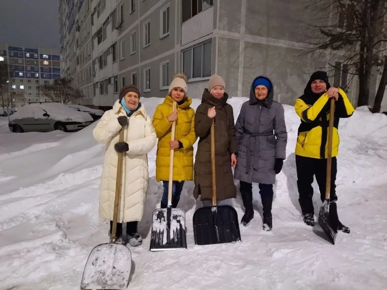 Нижнекамцев поблагодарили за помощь в уборке снега