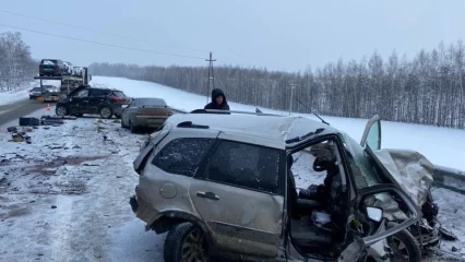 В массовом ДТП на трассе в Татарстане один человек погиб, еще пять пострадали