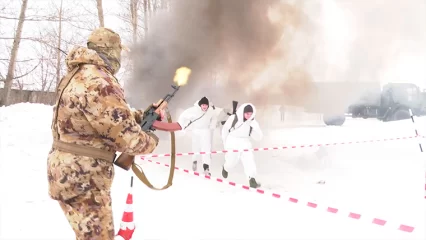 Нижнекамские школьники прошли полосу препятствий, подготовленную участниками СВО