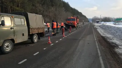 В Татарстане начался ямочный ремонт региональных дорог