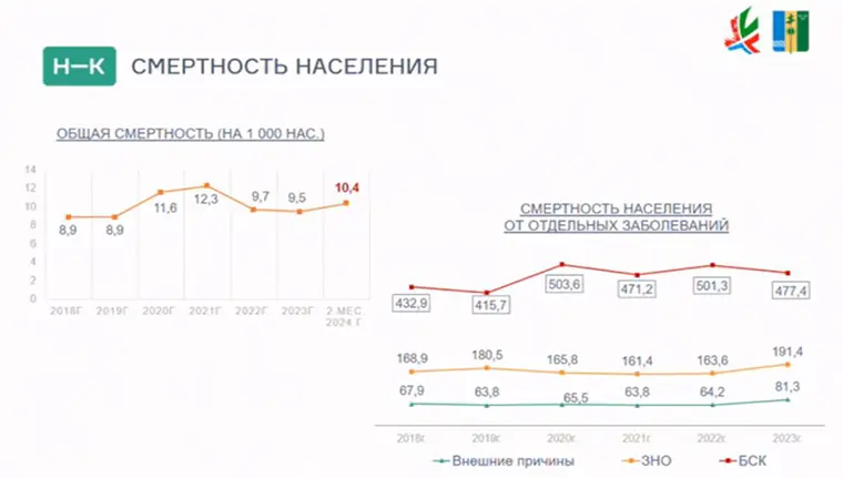 Смертность населения в Нижнекамске