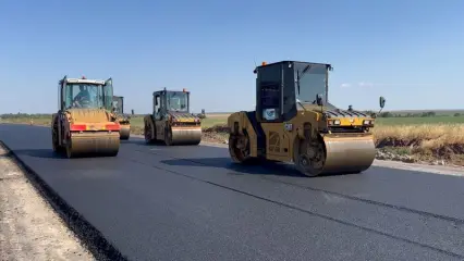 На третьем этапе обхода Нижнекамска началась укладка асфальта