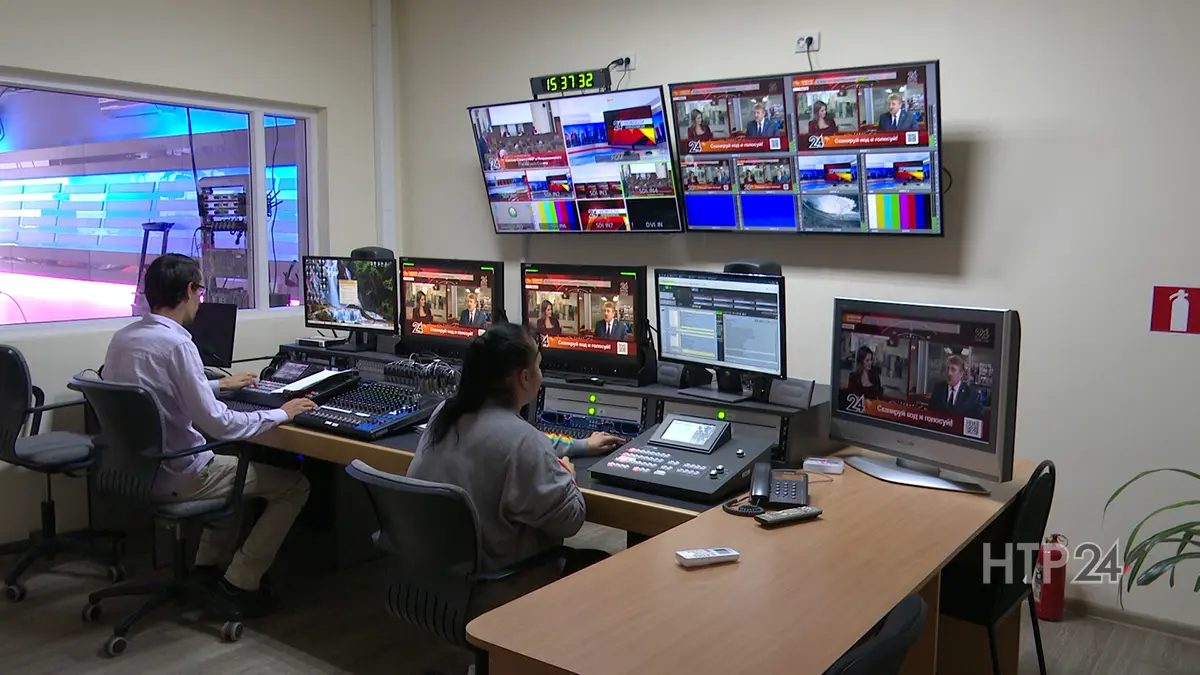 Аппаратная телеканала НТР 24 в Нижнекамске
