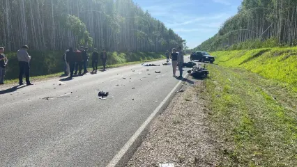 В Татарстане при столкновении двух мотоциклов погибли 3 человека