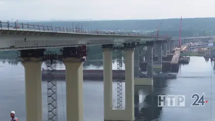 Появилось новое видео со строительной площадки моста на обходе Нижнекамска