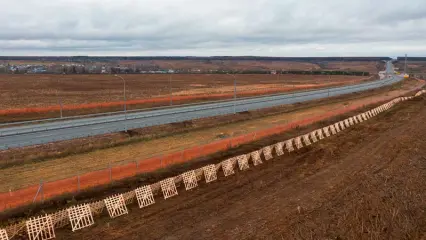 В двух регионах на трассе М12 установят 24 километра снегозадерживающих щитов