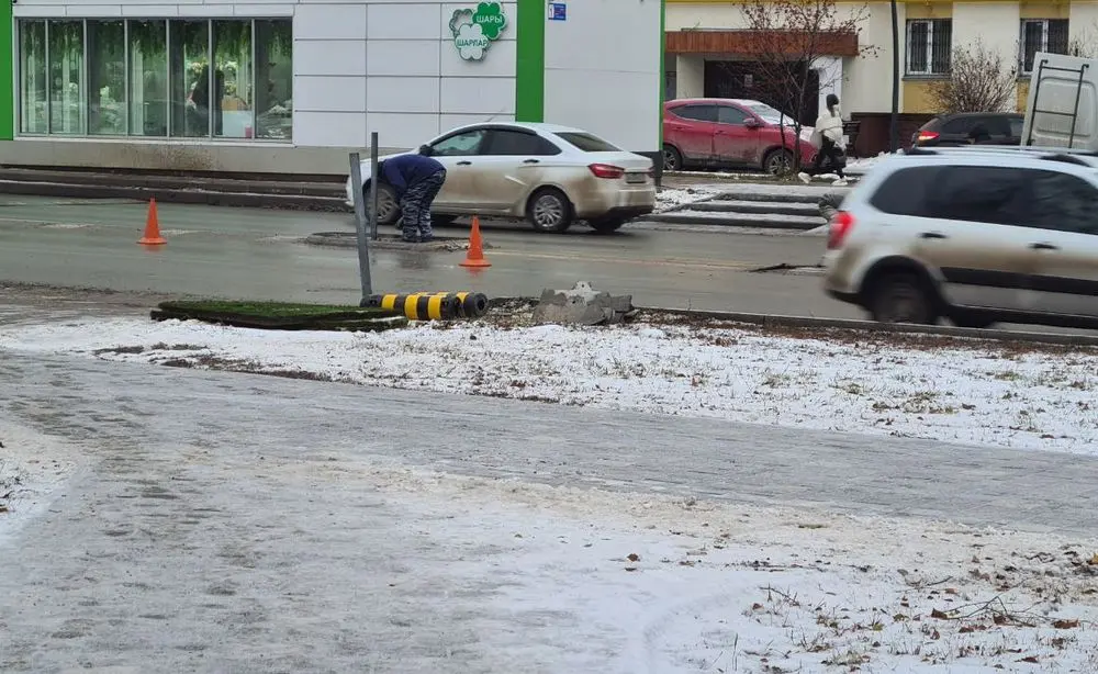 В Нижнекамске на зиму демонтируют островки безопасности