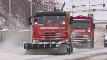 Нижнекамск накрыл первый в этом году мощный снегопад